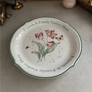 Lenox " Butterfly Meadow " 12 Inch Sentiment Dessert Platter